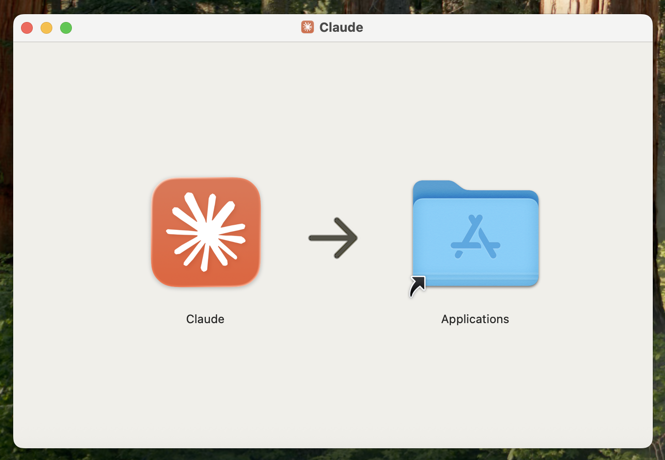 ApplicationsフォルダにClaudeをドラッグ
