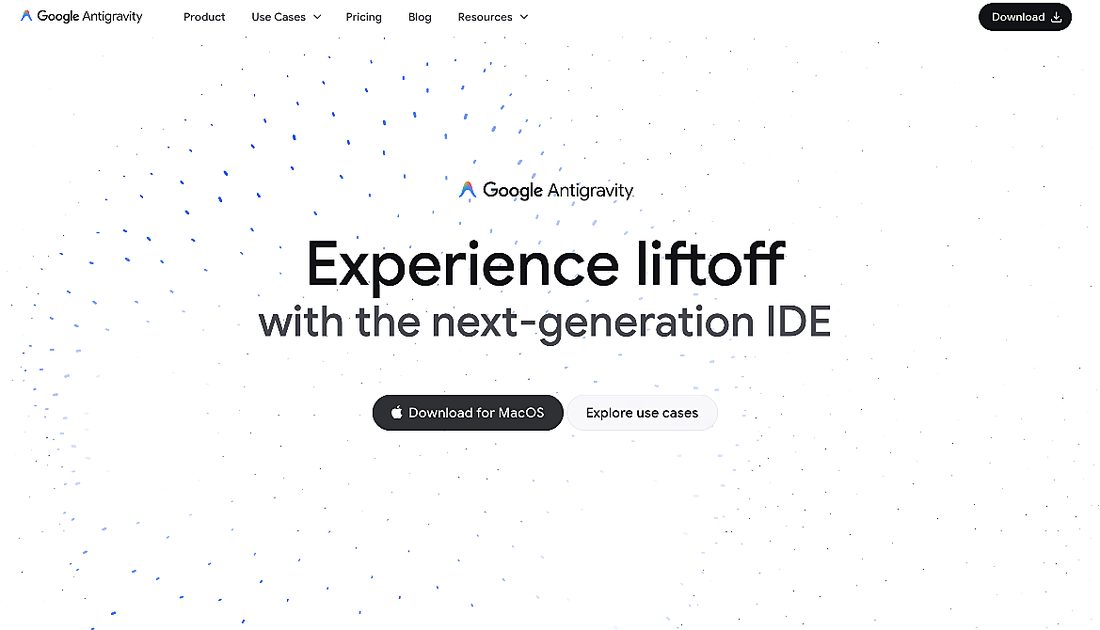 Antigravity公式サイトのダウンロードページ